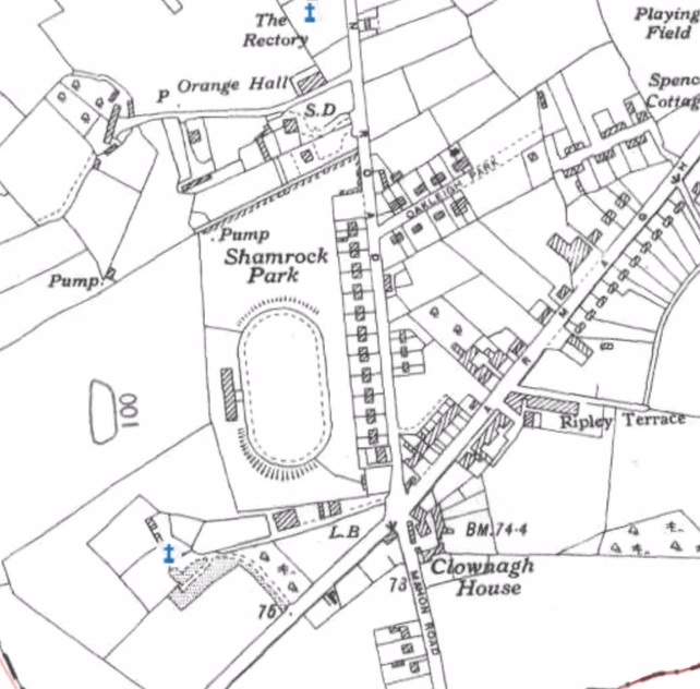 Portadown - Recreation Ground : Map credit National Library of Scotland